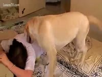 [ Zoo Sex Movie ] Woman is playing and laughing with her girlfriend about her dog